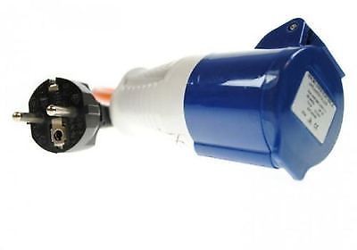 230V EURO Site Hook Up Travel Lead Continental Adaptor Conversion Plug Caravan