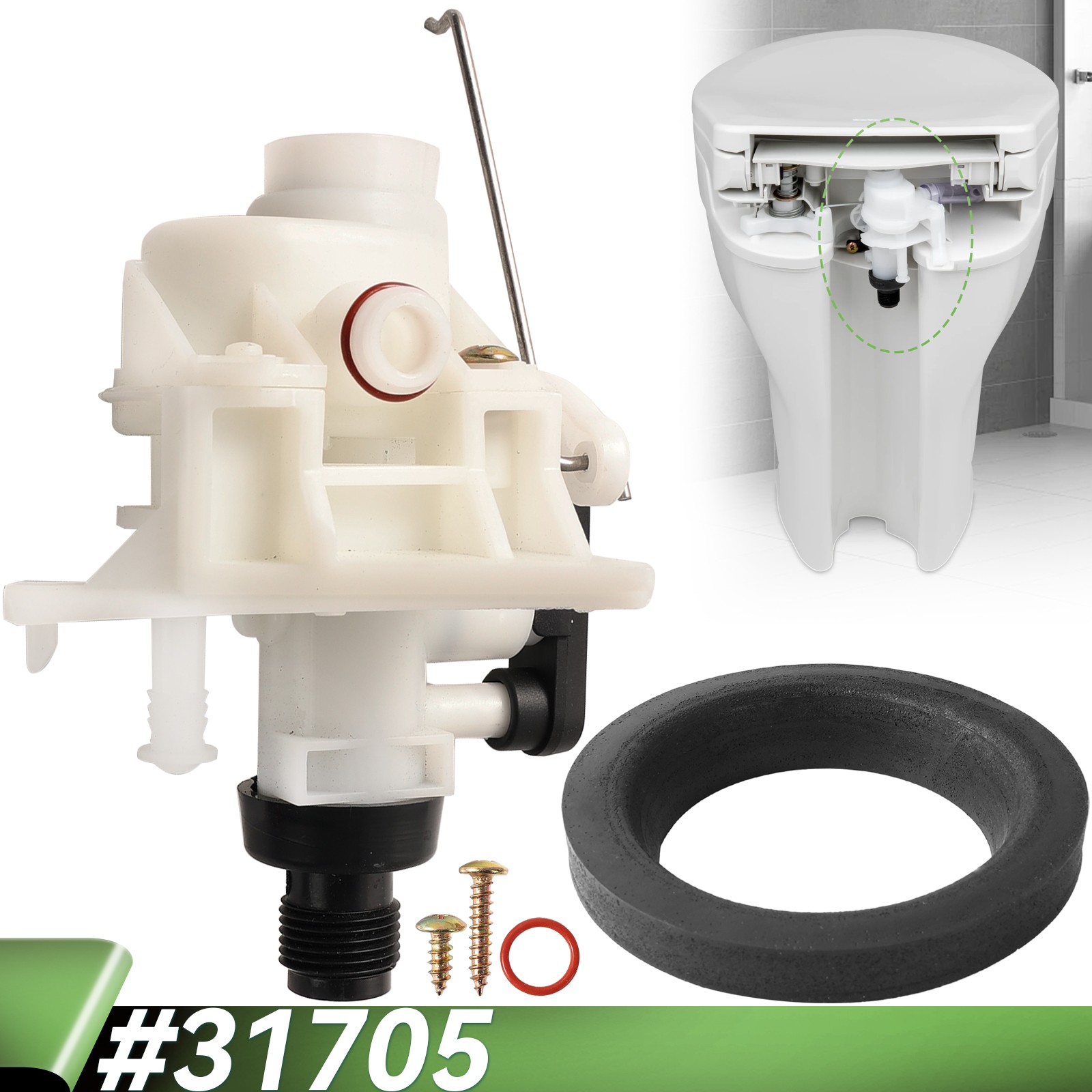 Upgraded Thetford Aqua Magic V Toilet Water Valve Replacement For RV Part# 31705