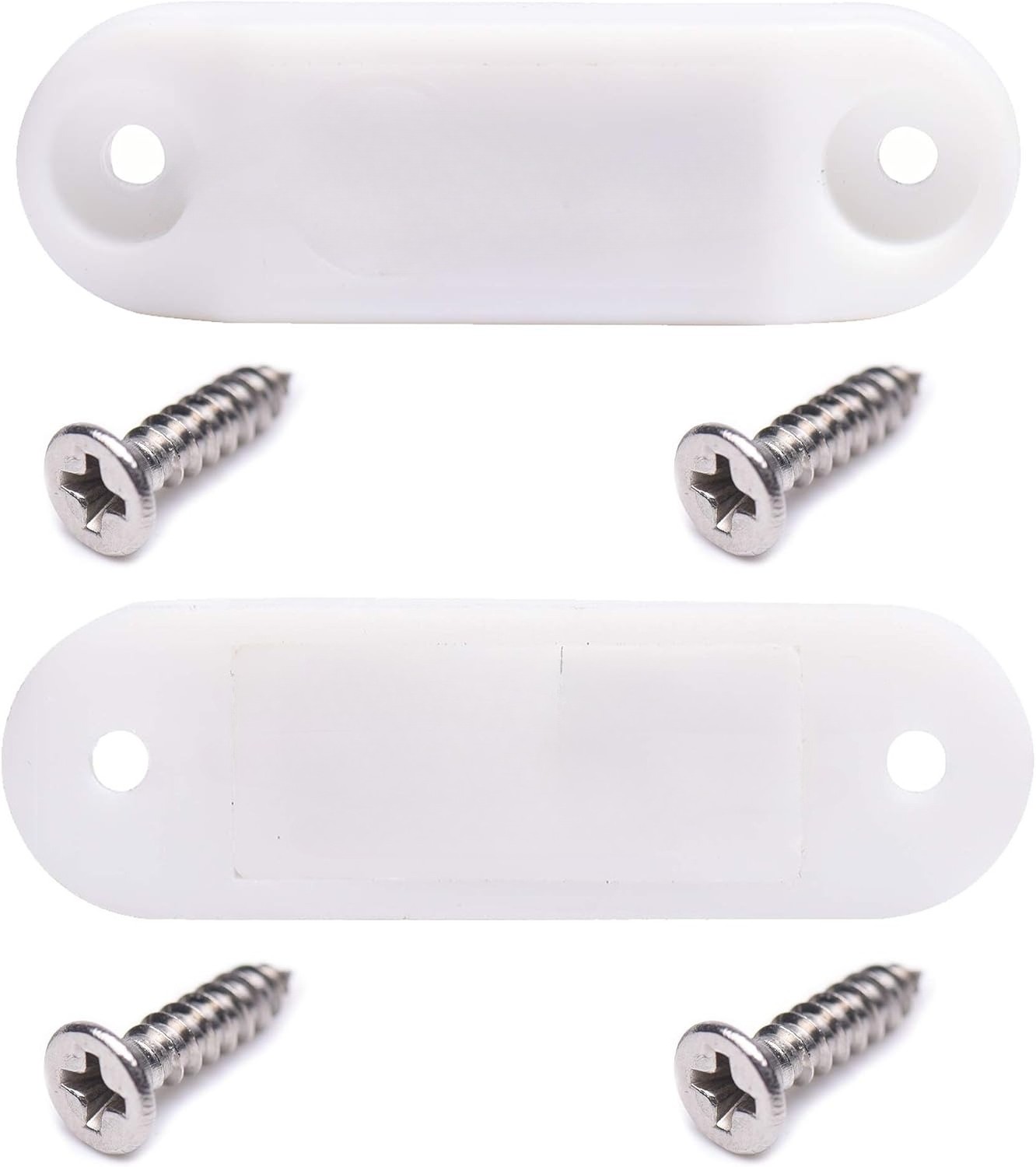 (4 Pairs) Magnetic Baggage Door Catch and Holder Kit – White RV Storage
