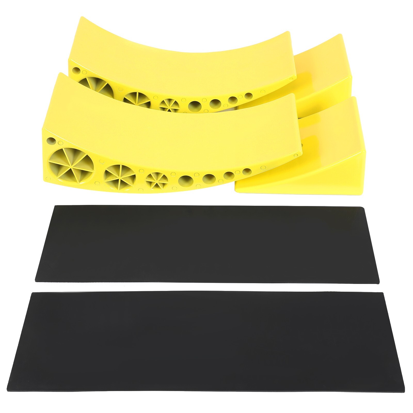 2X Black/Yellow Camper Leveler For RV Camper Trailer Leveling Blocks and Chocks