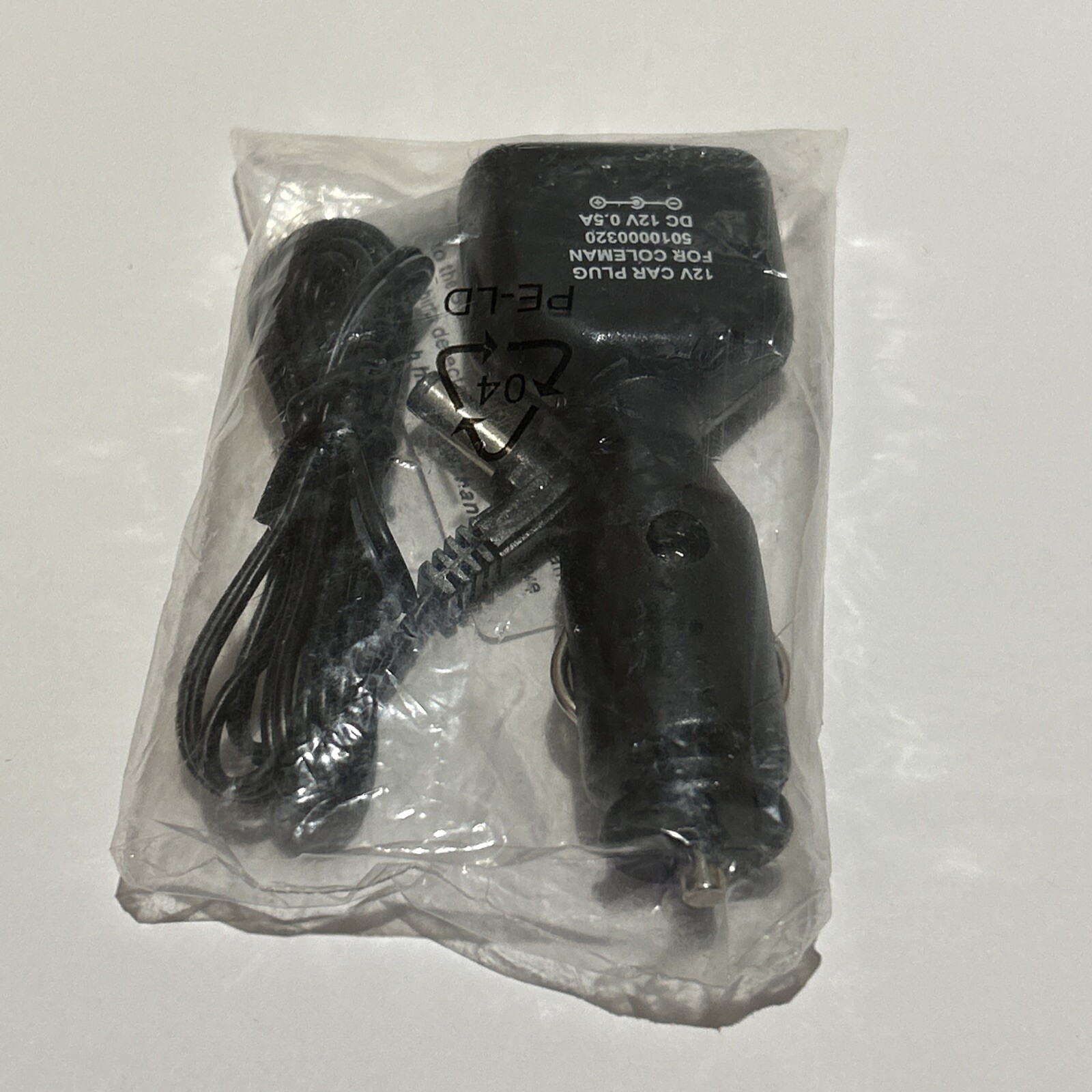Coleman 12V Car Charger Model 5010000320 DC 12V 0.5A