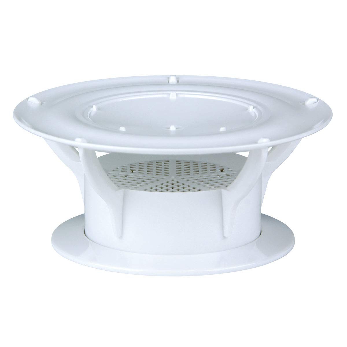 Universal Fit RV Roof Vent Cap with Built-in Bug Screen – Odor Prevention, White
