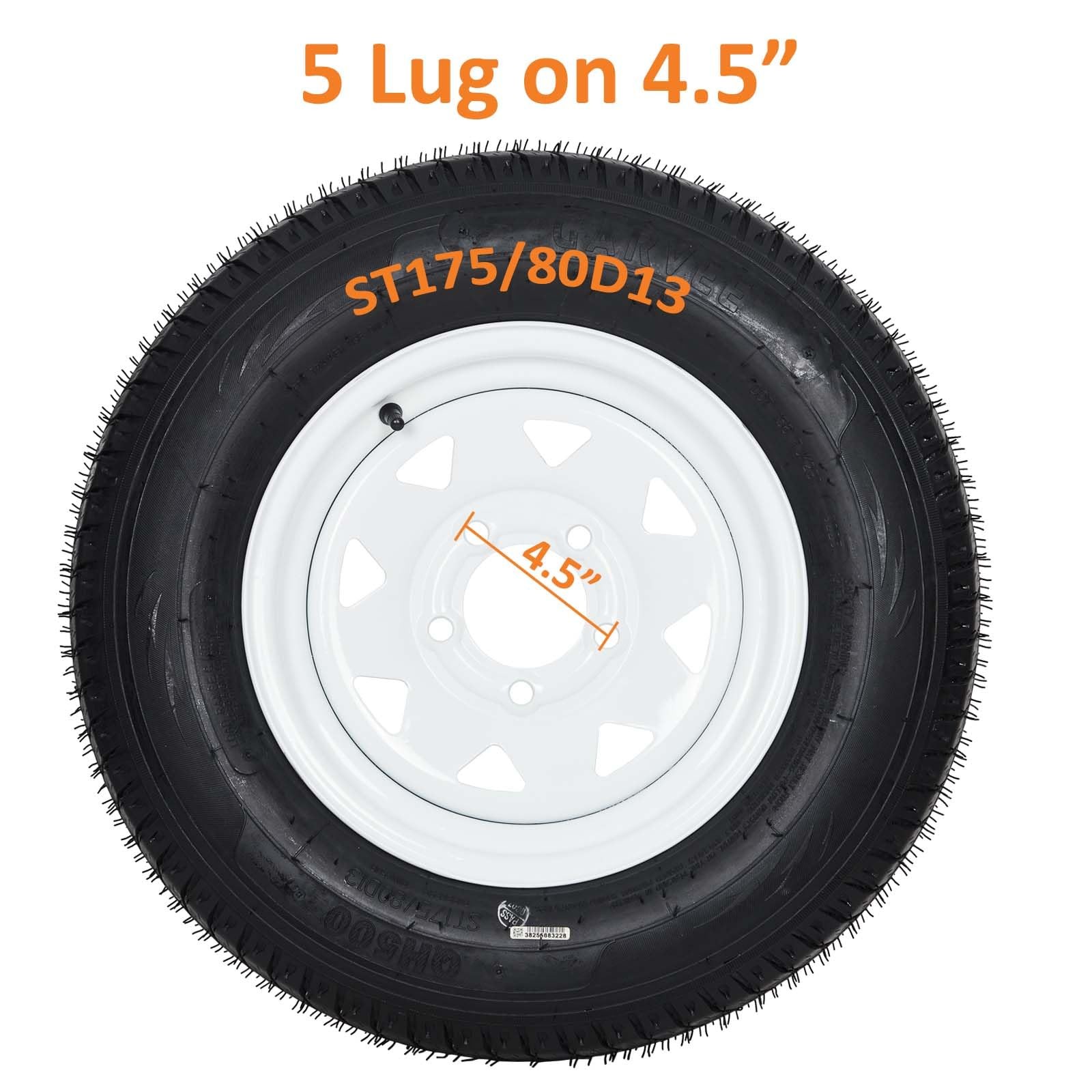 Set of 2 Trailer Tire ST175/80D13 175/80/13 175/80-13 6PR Load Range C 5,6PR