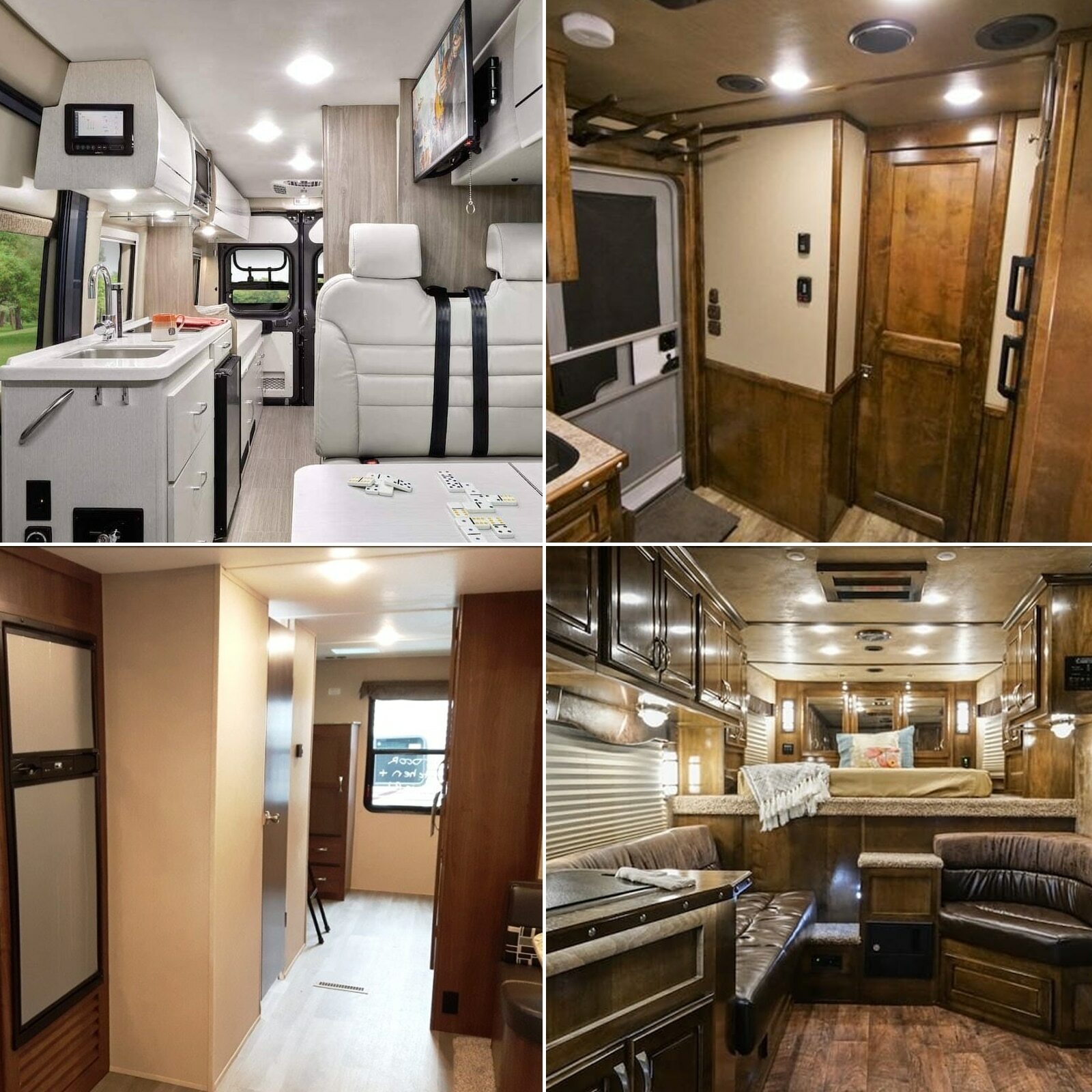 Interior LED Lights RV 12V Switched ROUND Ceiling Light Fixture Camper Trailer/