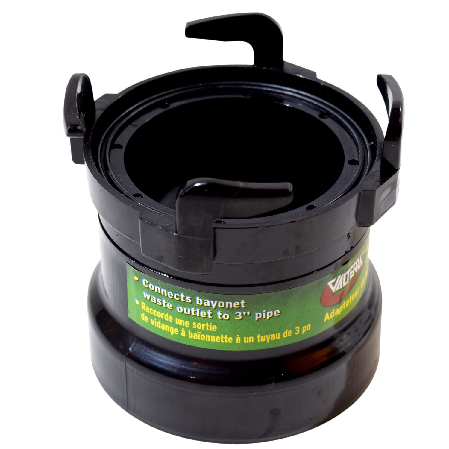 Valterra T1028 Rotating Rigid Pipe Adapter – 3″ Hub x Bayonet Klein, Black