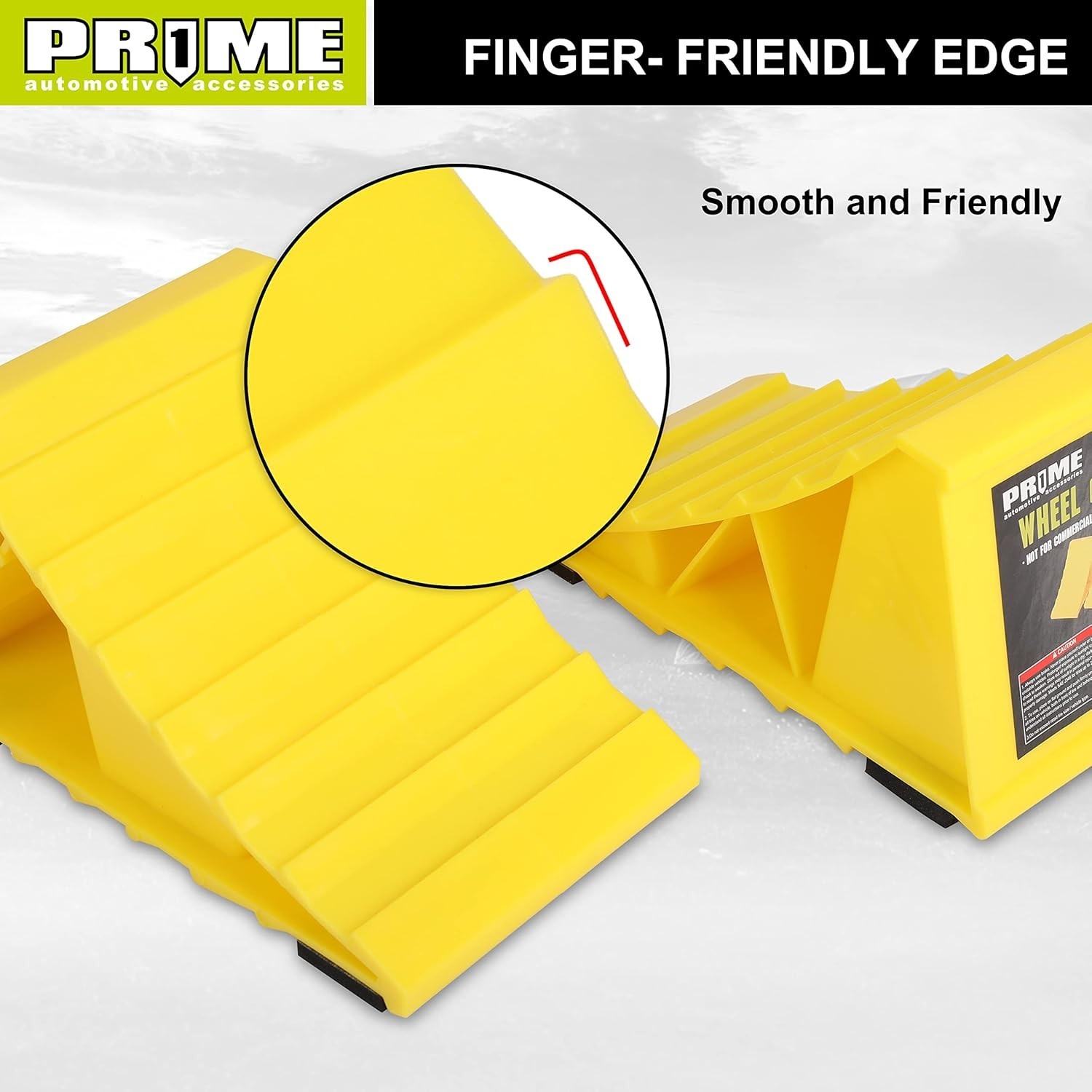 PRME Wheel Chocks with Non-Slip Base for RV & Trailer. 2 Pack Heavy Duty Whee…