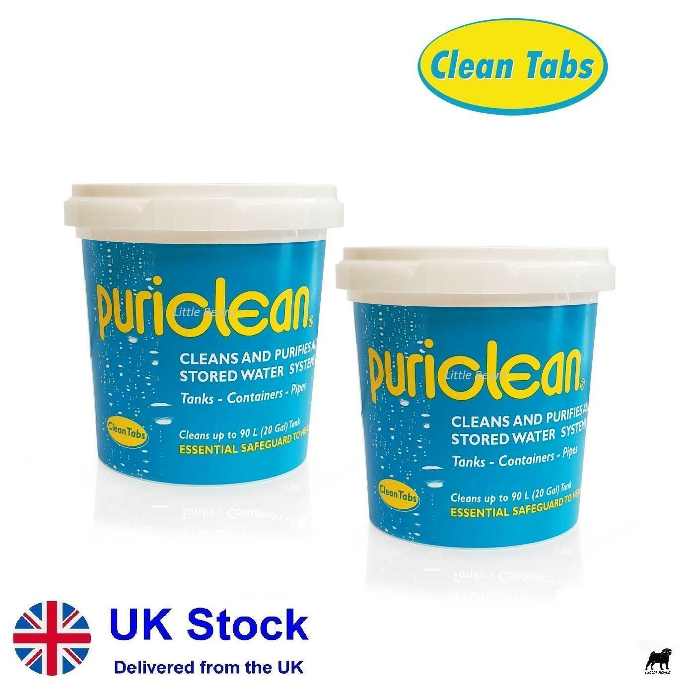 2 x Puriclean Water Purification Treatment 100g Caravan Water System Cleaner