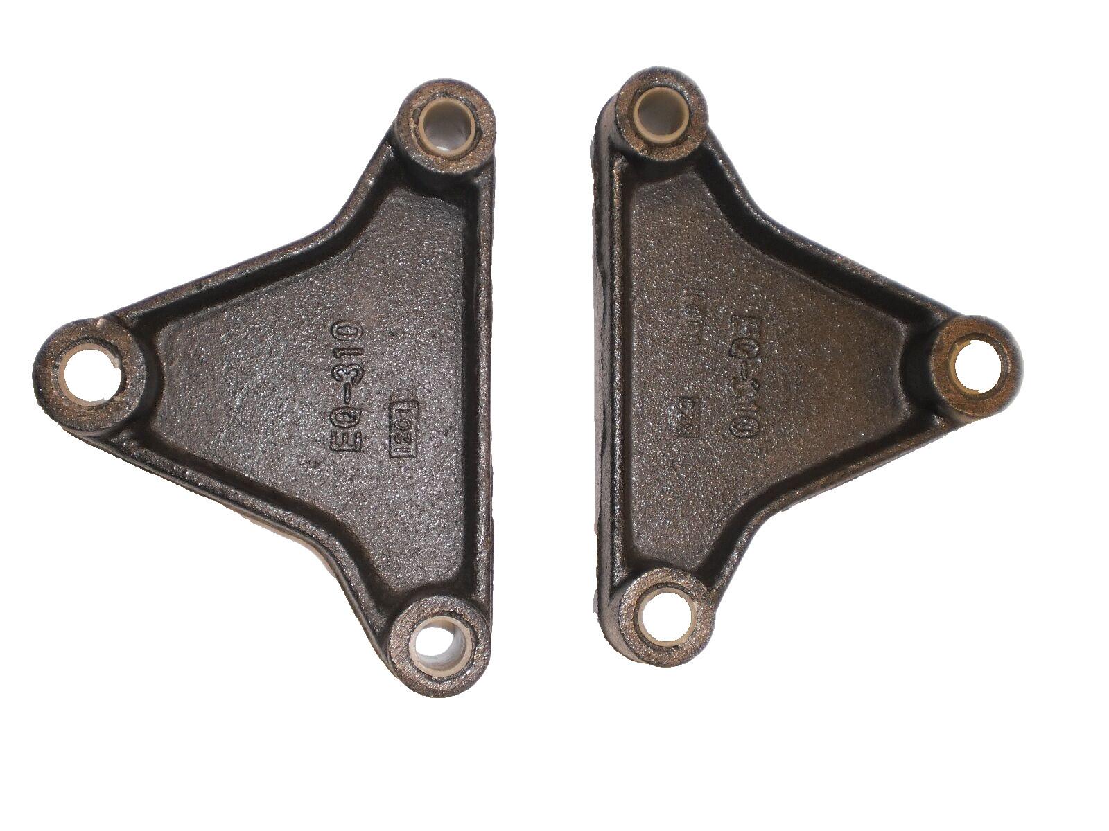 Pair 4″ TALL Equalizers 9/16″ holes 6″ wide Trailer Axle Spring Pivot Center