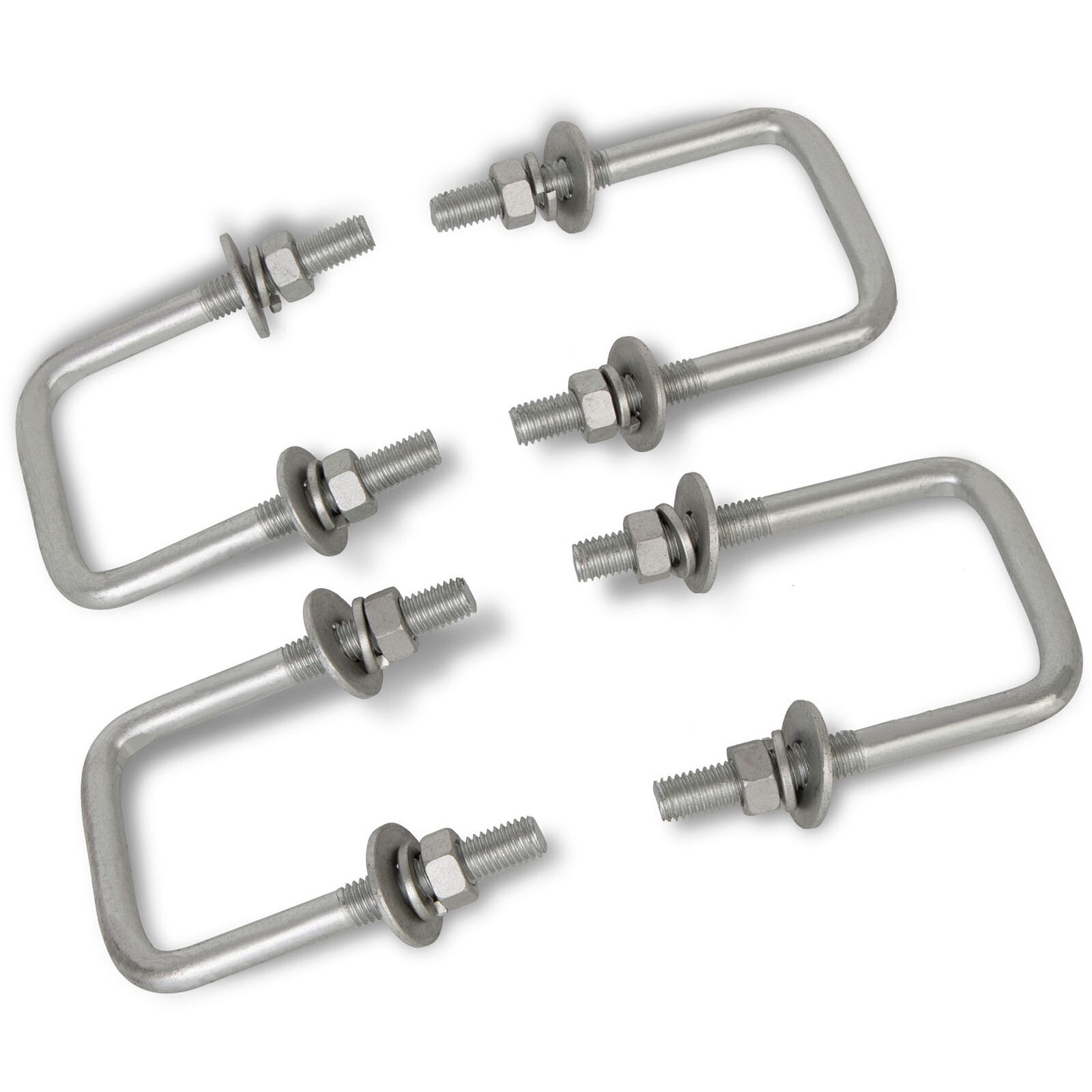 (4) Boat Trailer U-Bolt Zinc-Plated Square U BOLT 1/2″ Dia X 3 1/16″x 4 5/16″