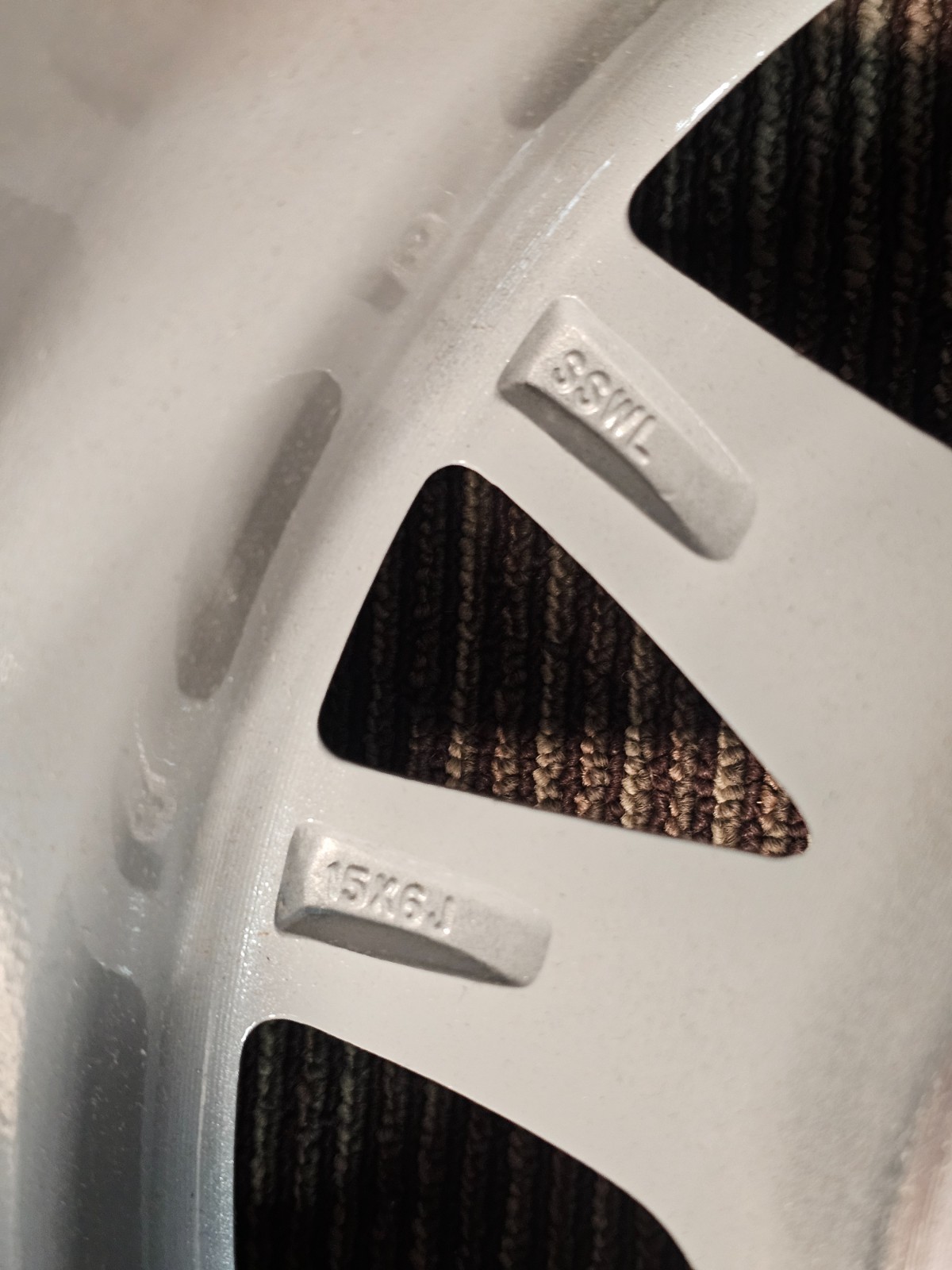 (QTY 1) Aluminum Edge Silver Trailer Wheel Rim 15X6 6×139.7 0mm