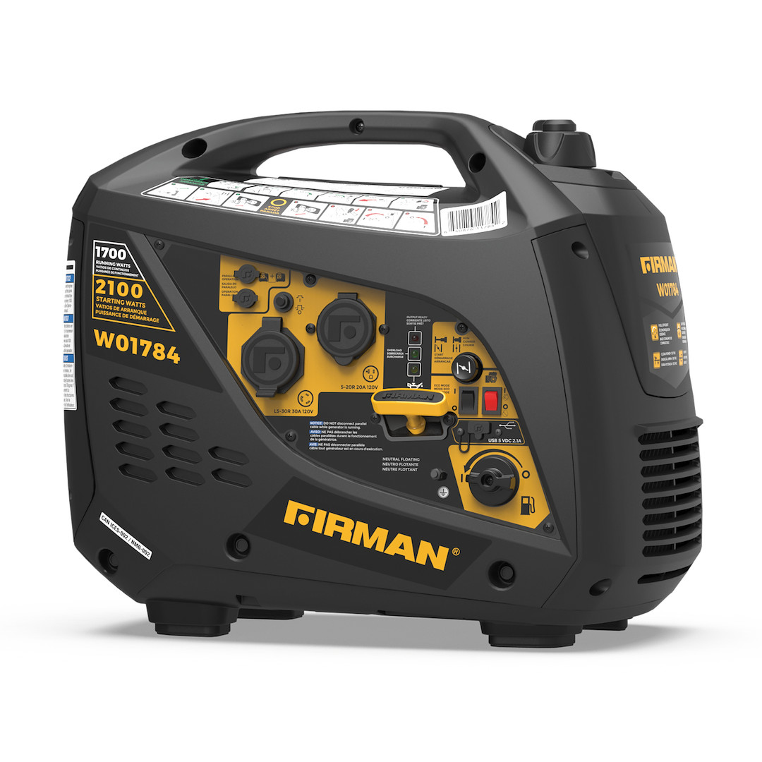 Firman W01784 Portable 1,700 Watt Gas Generator