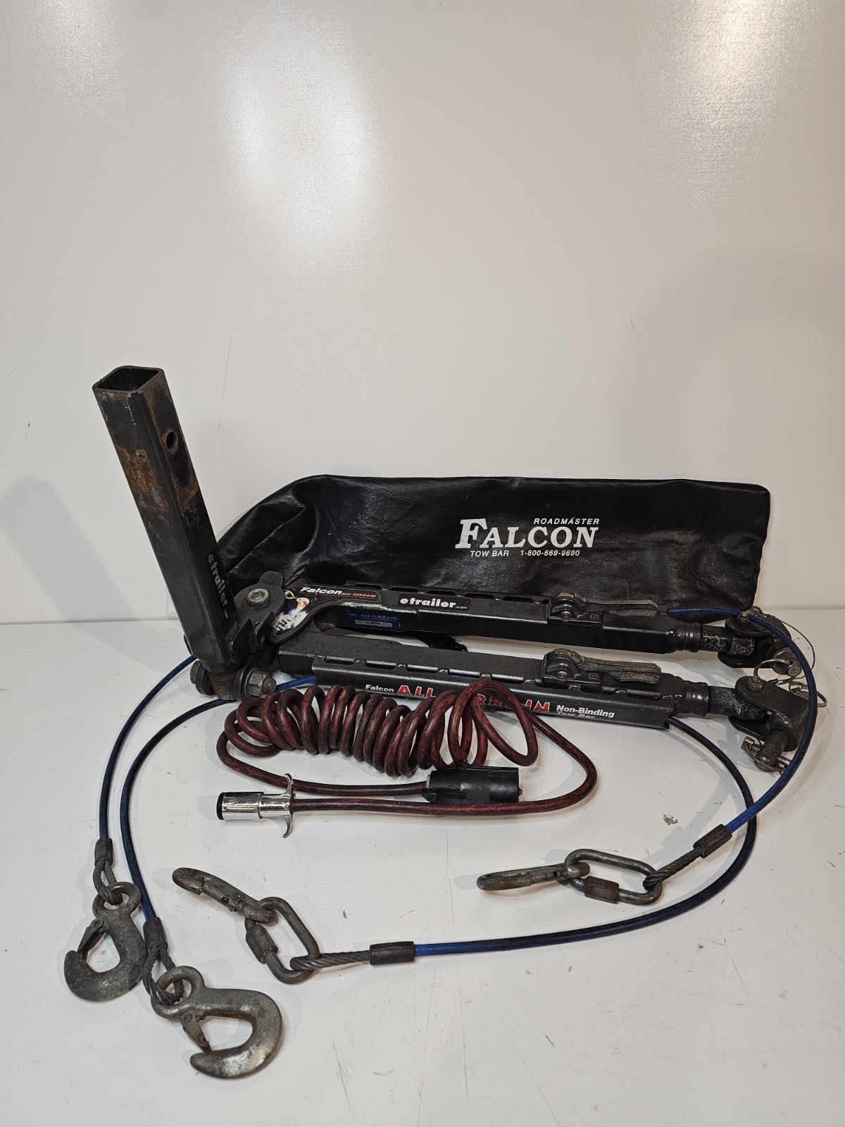 Roadmaster Falcon All Terrain Tow Bar w/ Safety Cables & Storage Cover 6,000 lb
