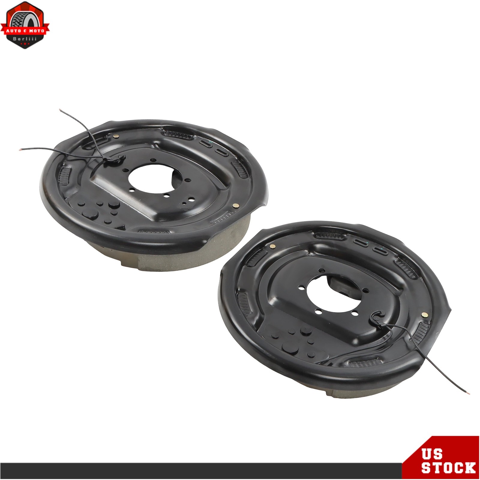 Electric Trailer Brake Assembly For 7000 lbs Axle 12″ x 2″ Self-Adjusting 1 Pair