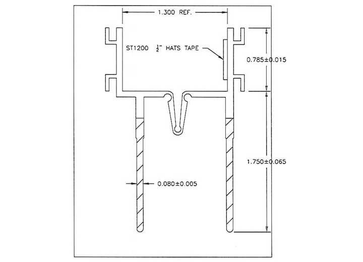 AP Products 018-2062-96 Double EK Base Black 1-1/4X1-3/4X8′