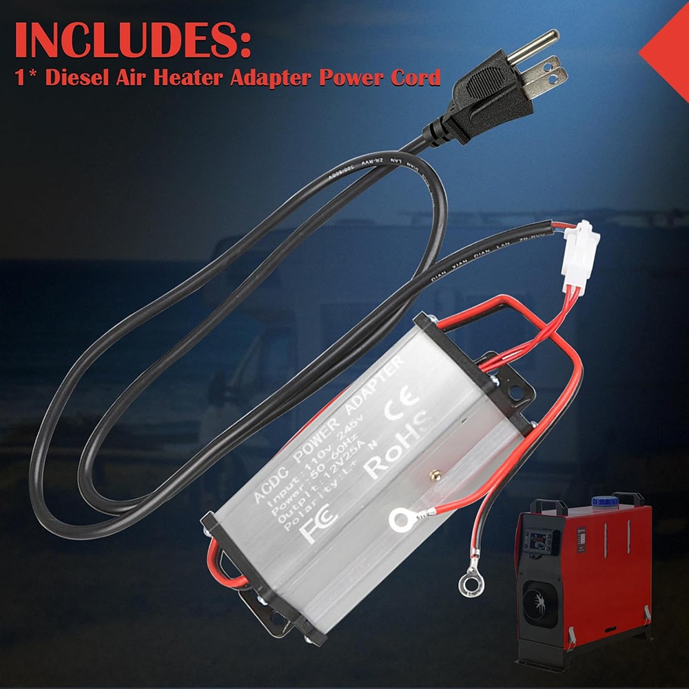 DC 12V /24V to AC 110V Adapter Air Heater Power Converter for RV, Workshops…