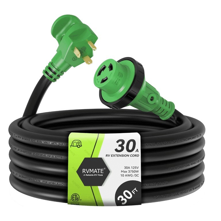 RVMATE RV Lockable Power Extension Cord 30 ft 30 Amp 3-Prong C3030L-RM MP6