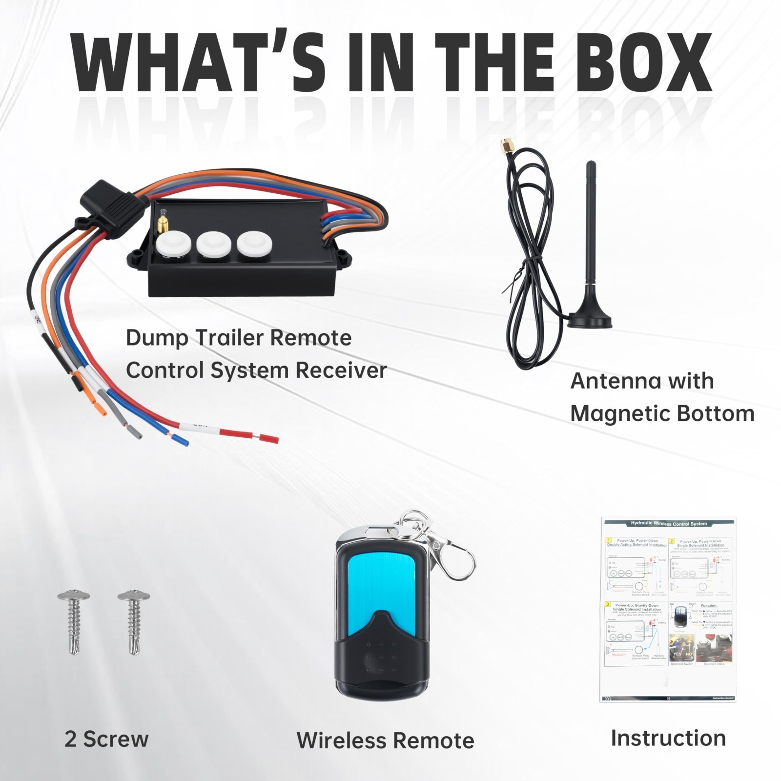 G3-H01 Dump Trailer Wireless Remote Control System Kit Hydraulic Lift Winch Tilt
