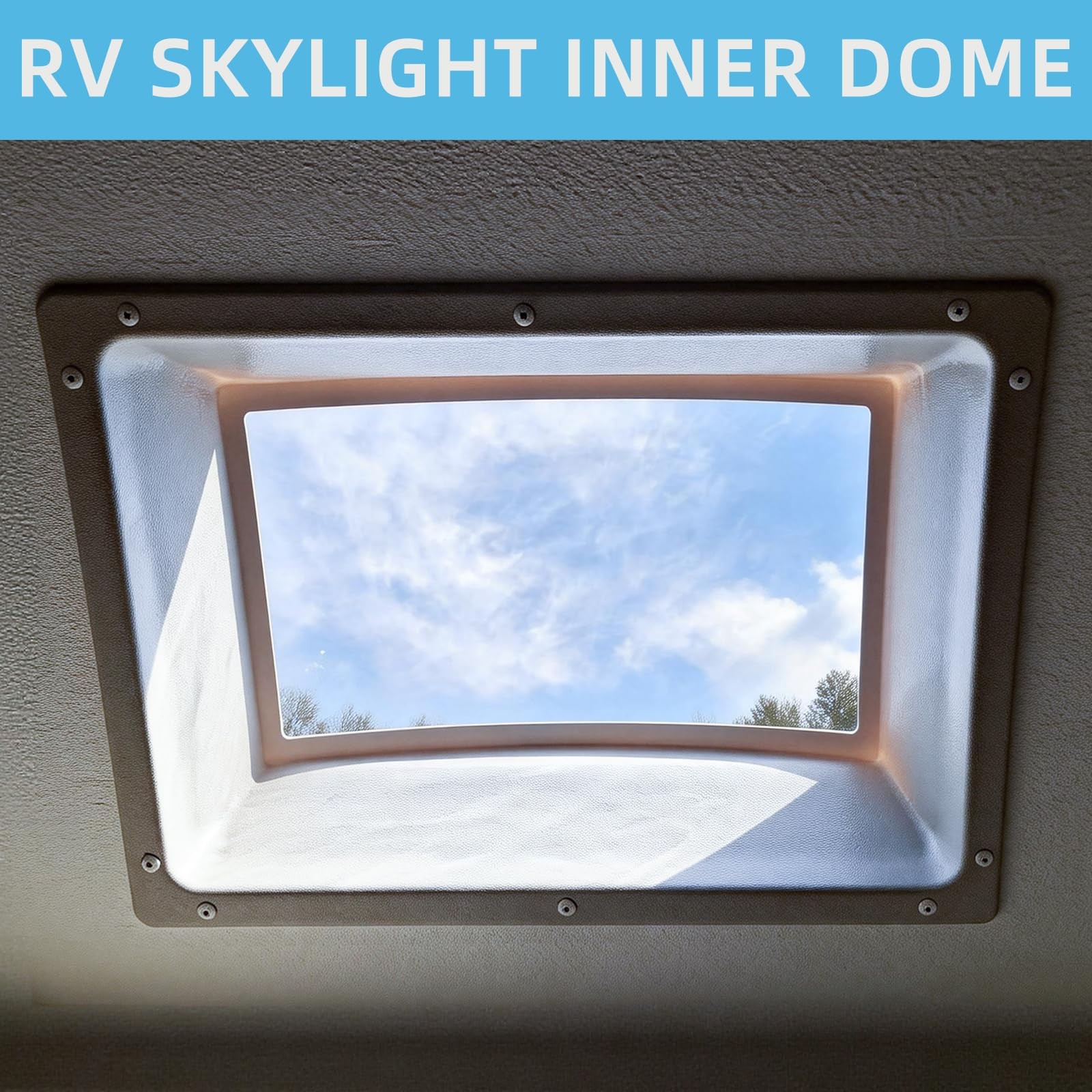 XMK RV Skylight Replacement Inner Dome, 14″x22″x2.9″ 2.9″ Height, White