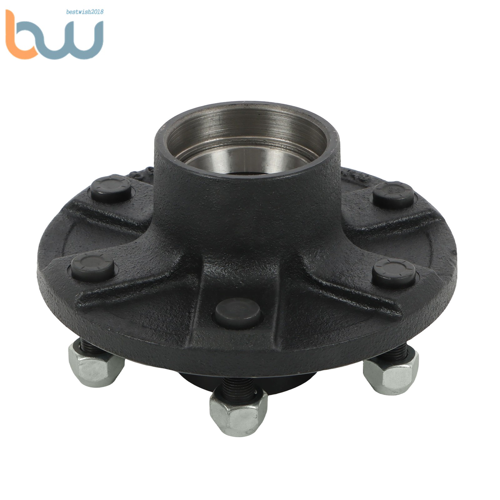 6 Lug Trailer Idler Hub Kit 6 on 5.5″ Round Trailer Spindle #84 2000 lbs Axle