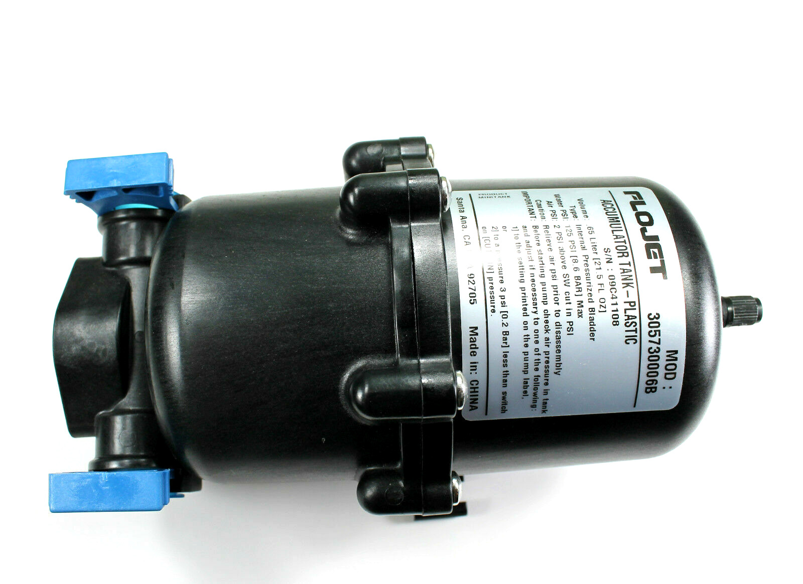 FLOJET 305730002B 21.5 oz 125 PSI MAX ACCUMULATOR TANK INTERNAL BLADDER *S59
