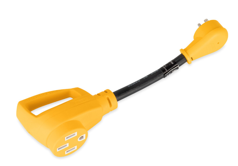 Camco Power Grip 12″ 15AM/50AF Dogbone Adapter 125V/1875W cETL 55170