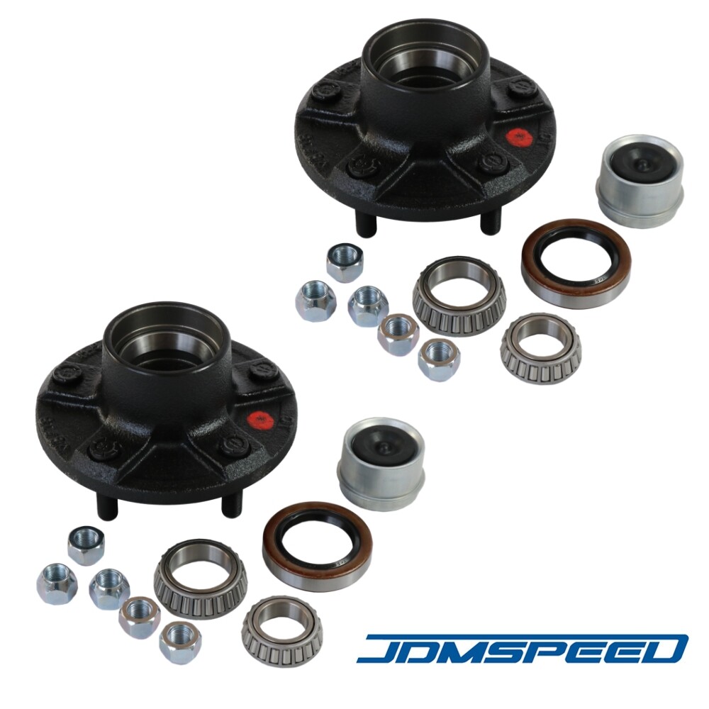 2PCS 5 Lugs Trailer Idler Hub Kits 5 on 5 5×5” Fits 3500 lbs Trailer Axle