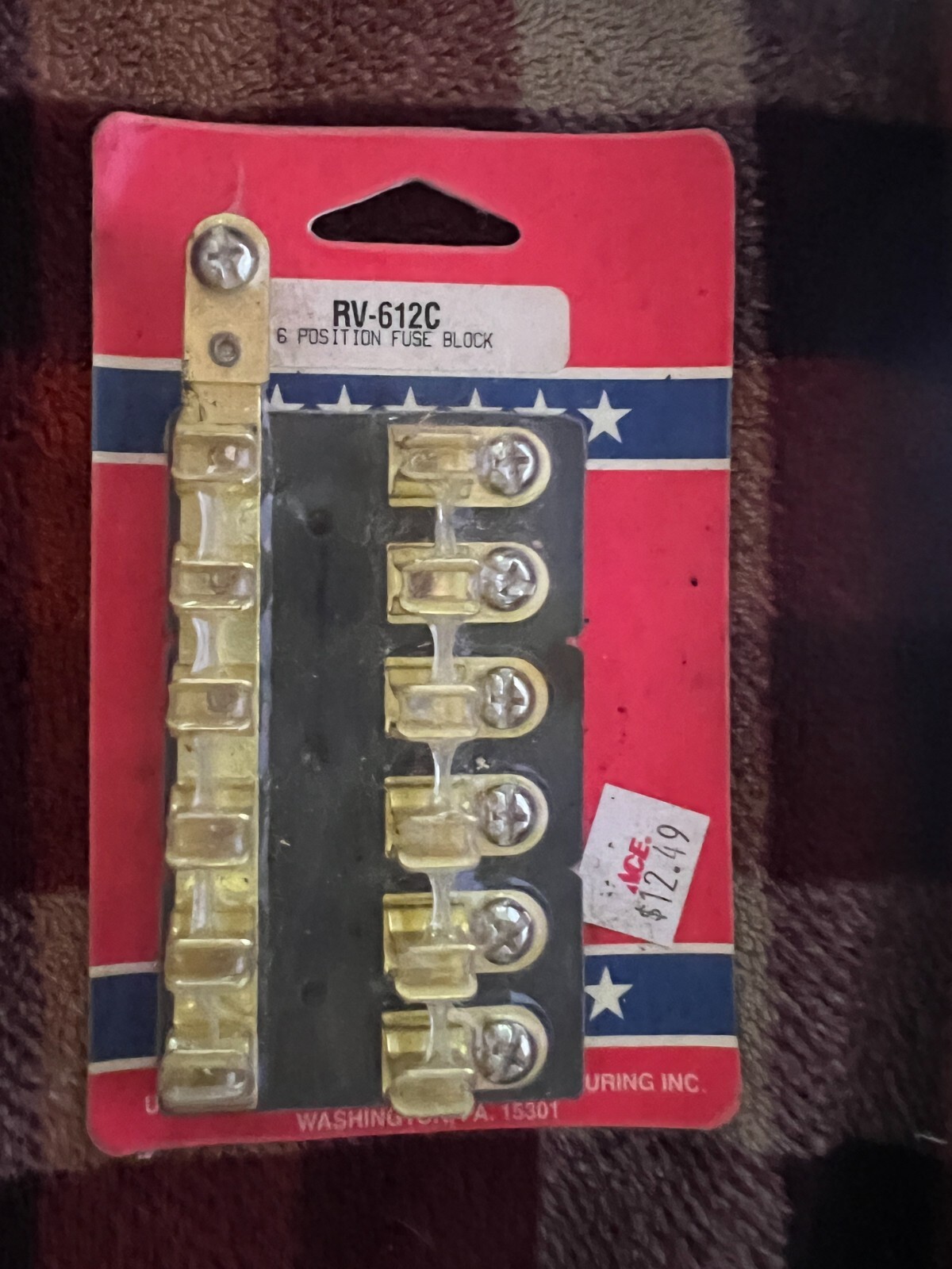 US Hardware 6-Position Fuse Block Model RV-612C New/Old stock 1997