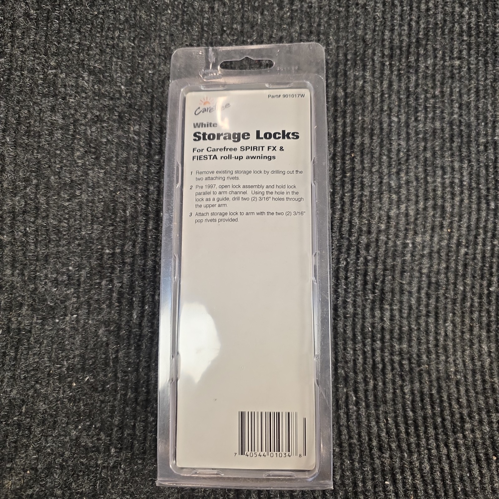 Carefree Of Colorado White RV Awning Storage Lock For Spirit And Fiesta Awnings