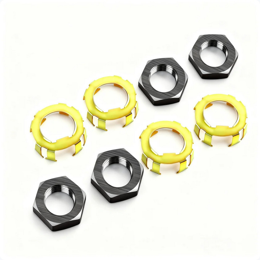 4x 6-191 6-190 Trailer Wheel Axle Nuts & Retainers For Most Axles from 2K To 8K