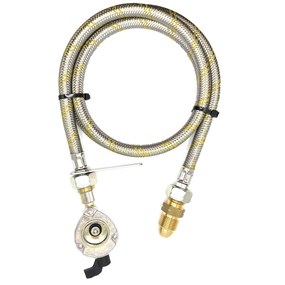 1.5M Hose LPG UK Gas Bottle 5/8″ LH POL Adapter , 27mm CLIP ON 21.8 lh