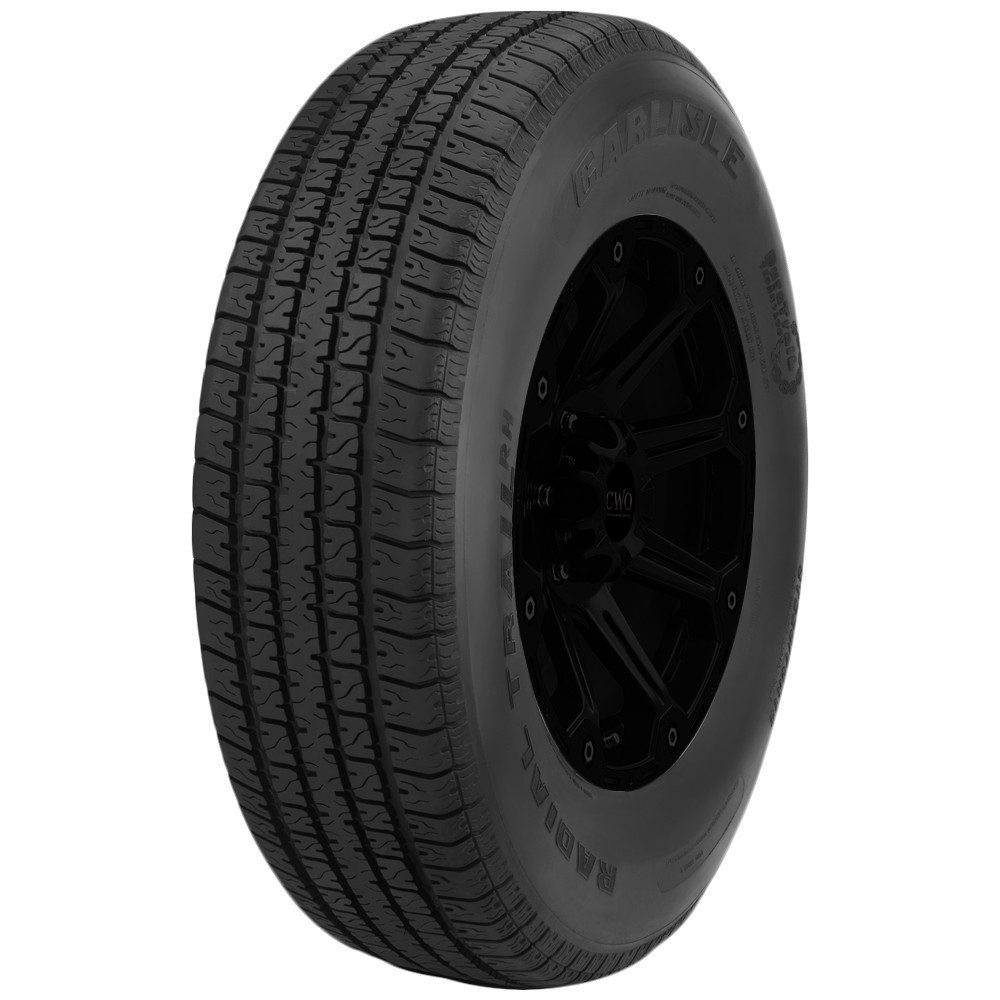 (QTY 2) ST145/12 Carlstar Radial Trail 87M Load Range D Black Wall Tires