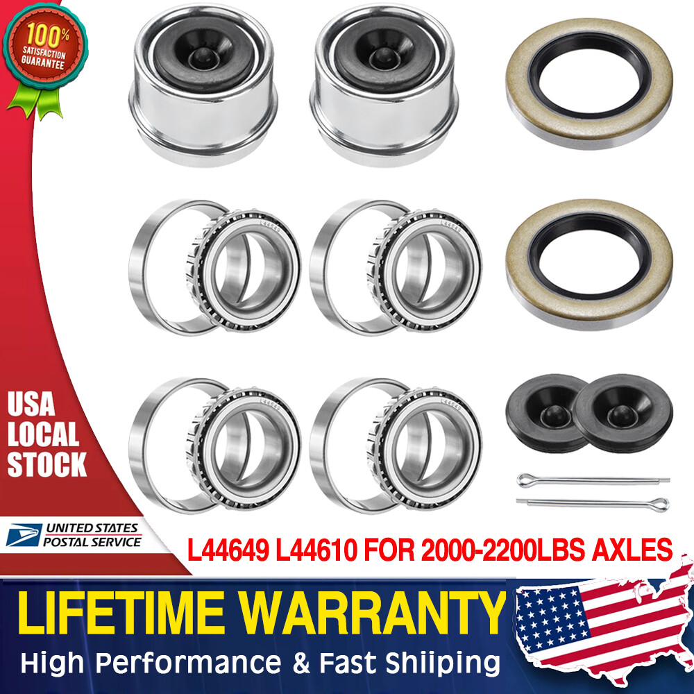2Sets L44649 L44610 Boat Trailer Hub Wheel Bearing Kit For 2000-2200lbs Axles US