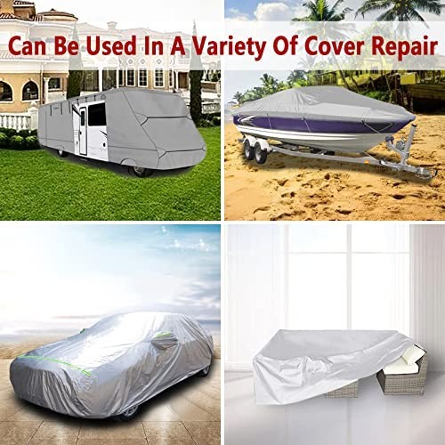 RV Cover Repair Kit 3 Pack 28.3 Inch Waterproof Self-Adhesive 900D Canvas