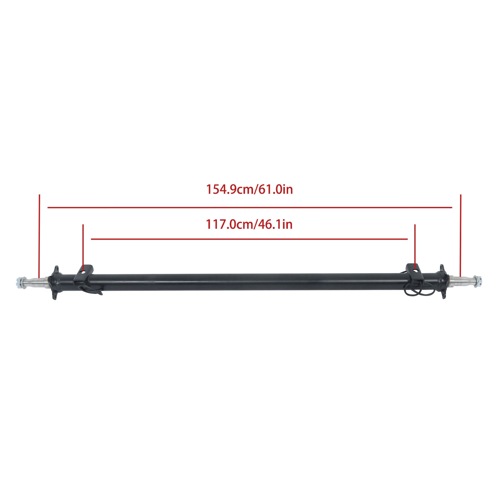3.5k TK Trailer Axle – (3500 lb Beam Only) w/ Idler 61″~95″ Hub 46″~80″ Spring