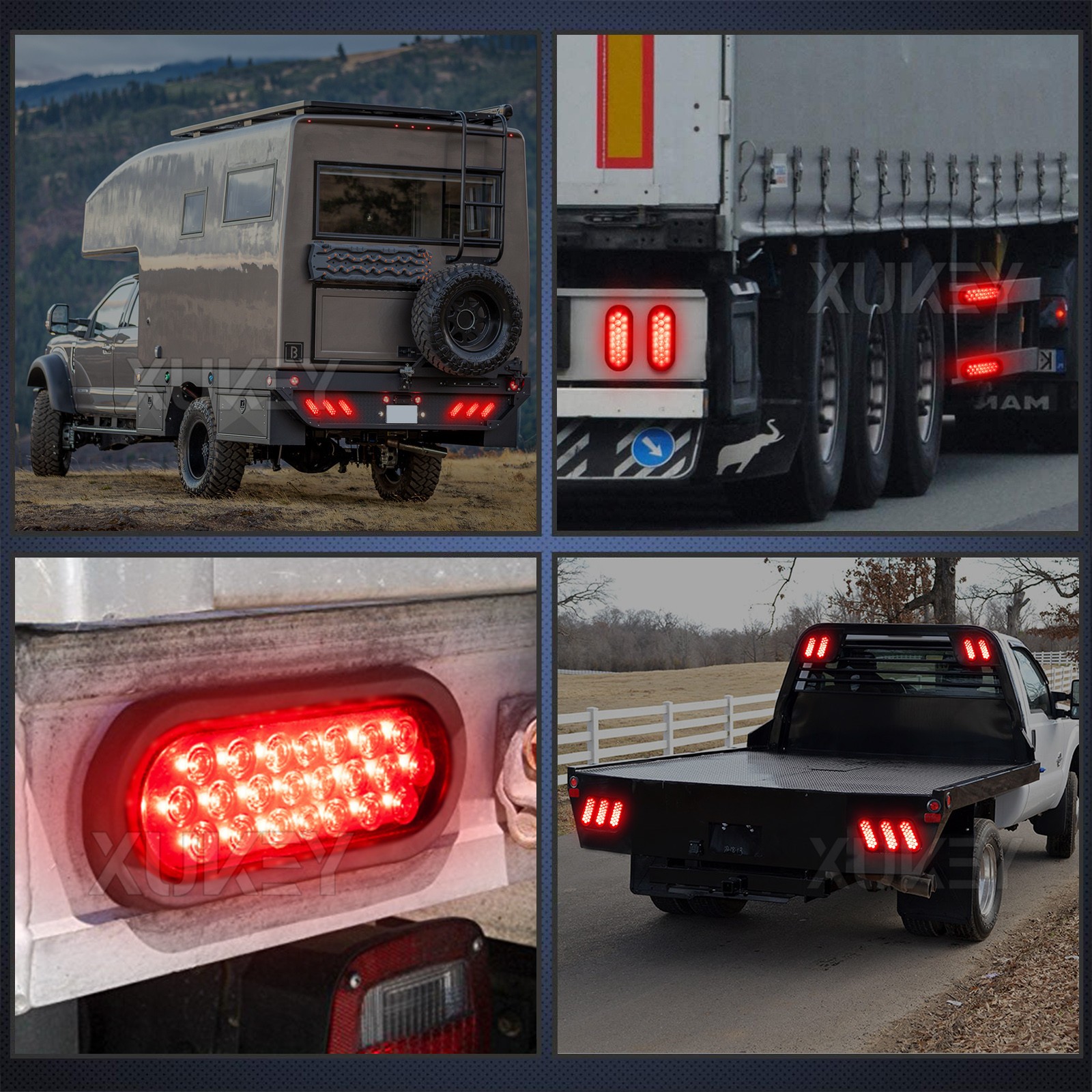 2x Oval Trailer Tail Light Indicator Stop Brake Rear Lamp Caravan Camper UTE UTV