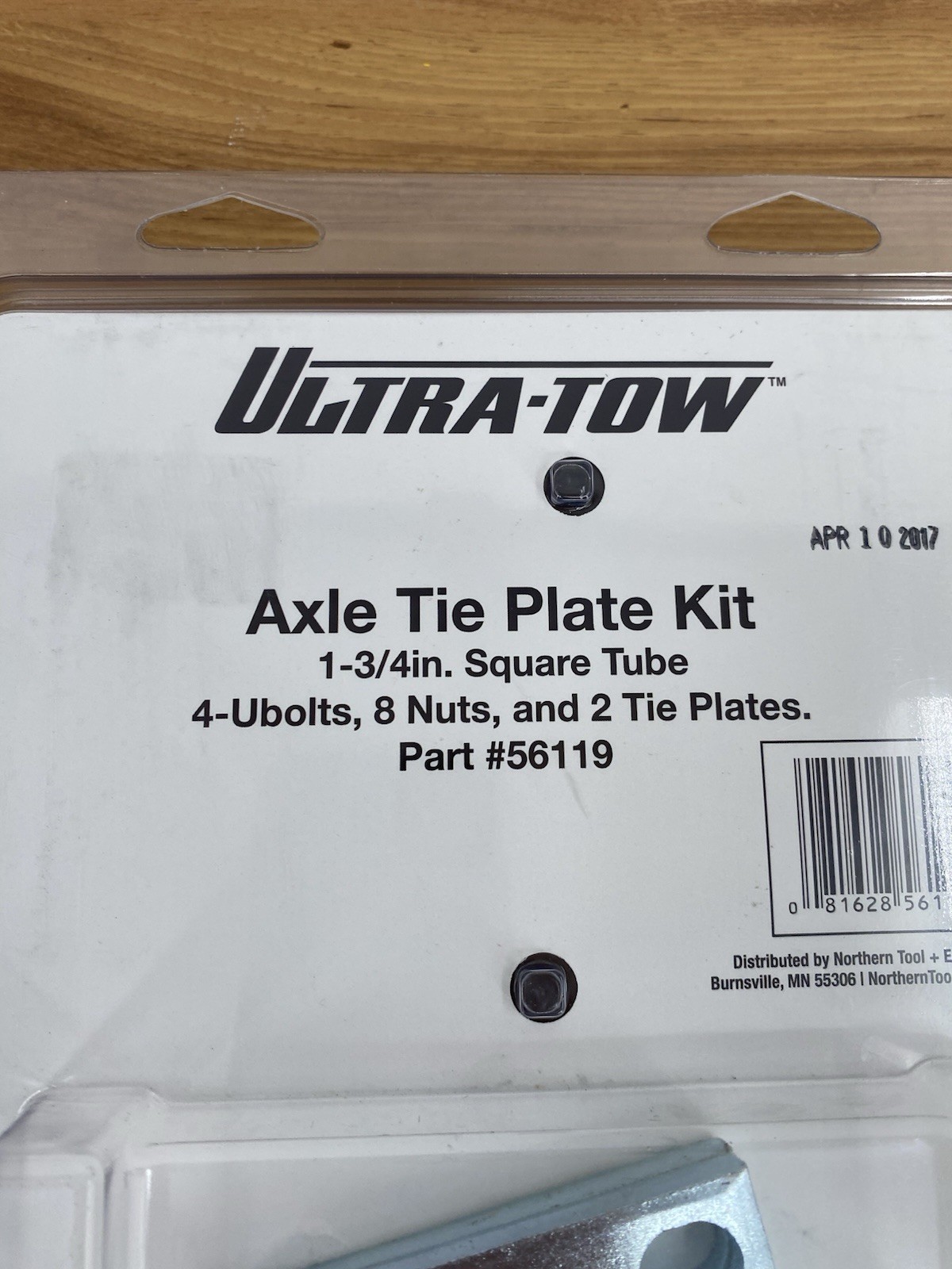 Ultra-Tow Axle Tie Plate Kit Fits 1.75 In. Square Tubes U-bolt 21520 Lock Nuts