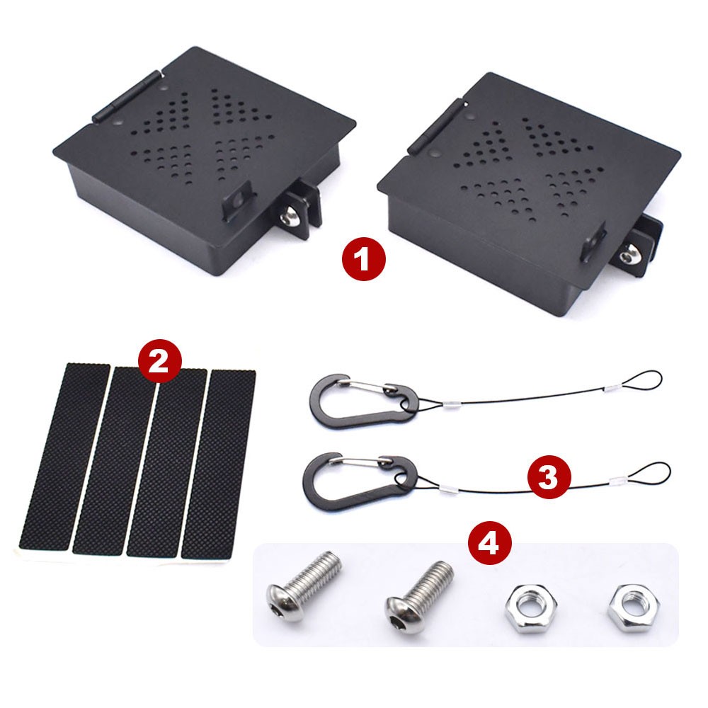 2Pcs 4″ RV Square Bumper Plug End Cap Black For RV Camper Trailers Accessories