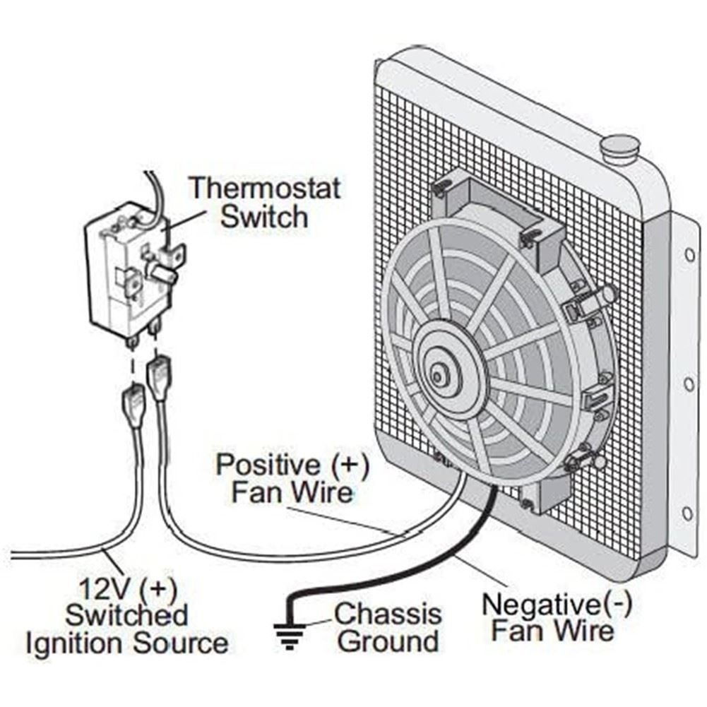 32-248℉ Dial Adjustable Electric Radiator Cooling Fan Thermostat Water