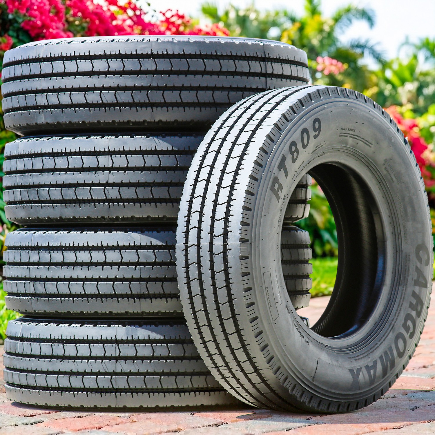 5 Tires Cargo Max RT809 (DT) All Steel ST 235/85R16 Load H 16 Ply Trailer