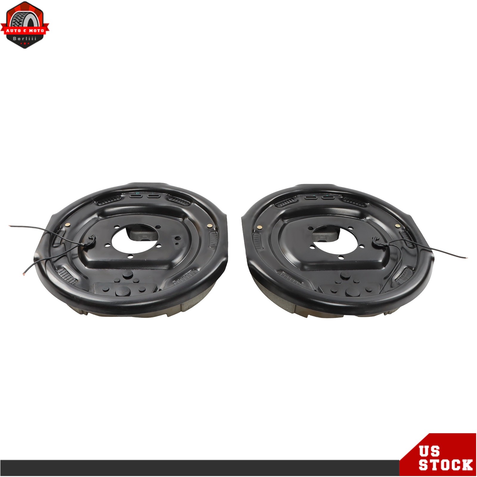 Electric Trailer Brake Assembly For 7000 lbs Axle 12″ x 2″ Self-Adjusting 1 Pair