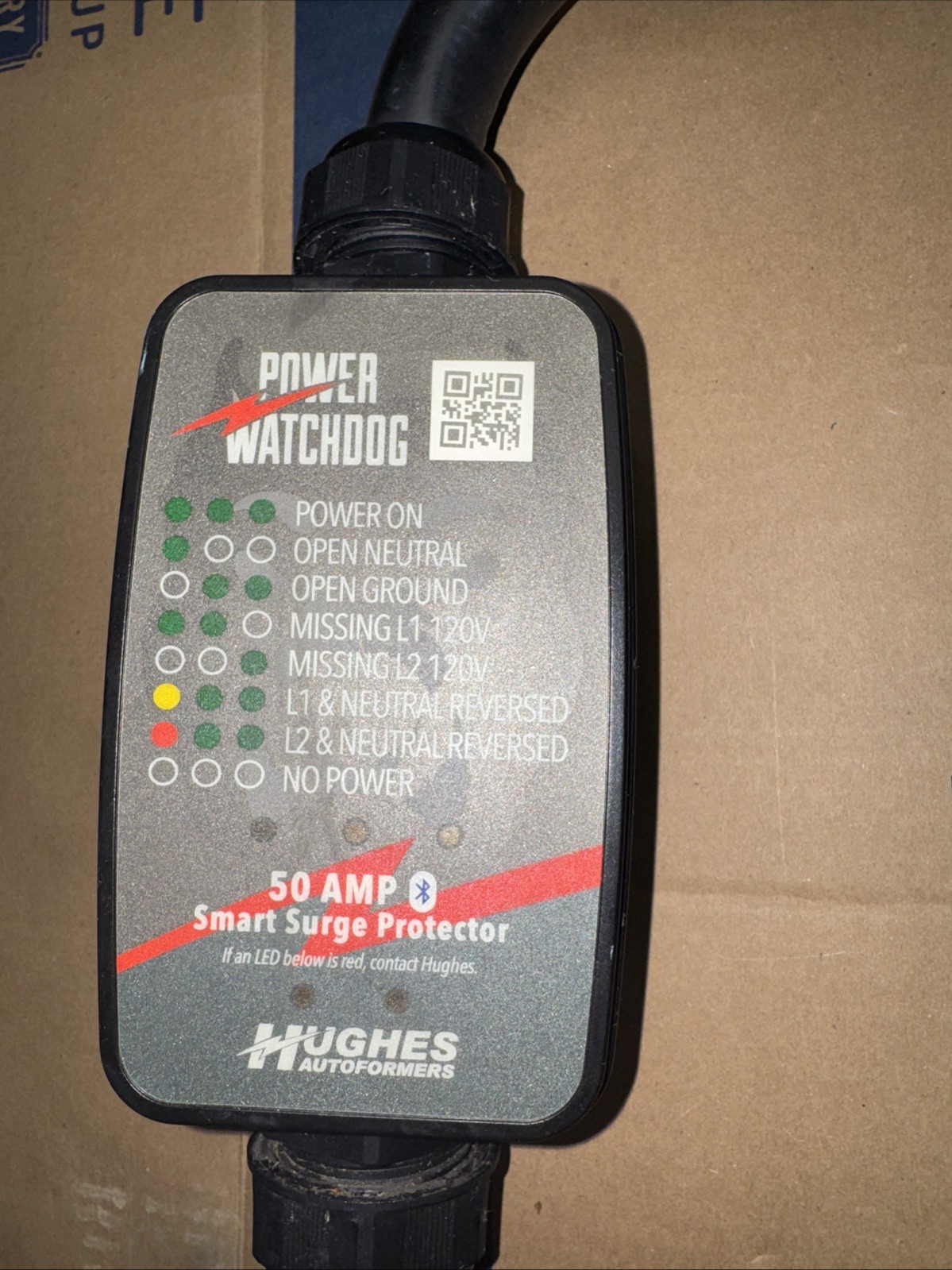 Hughes 50A Gen 1 Power Watchdog RV Surge Protector w/ Bluetooth Hardwired PWD50