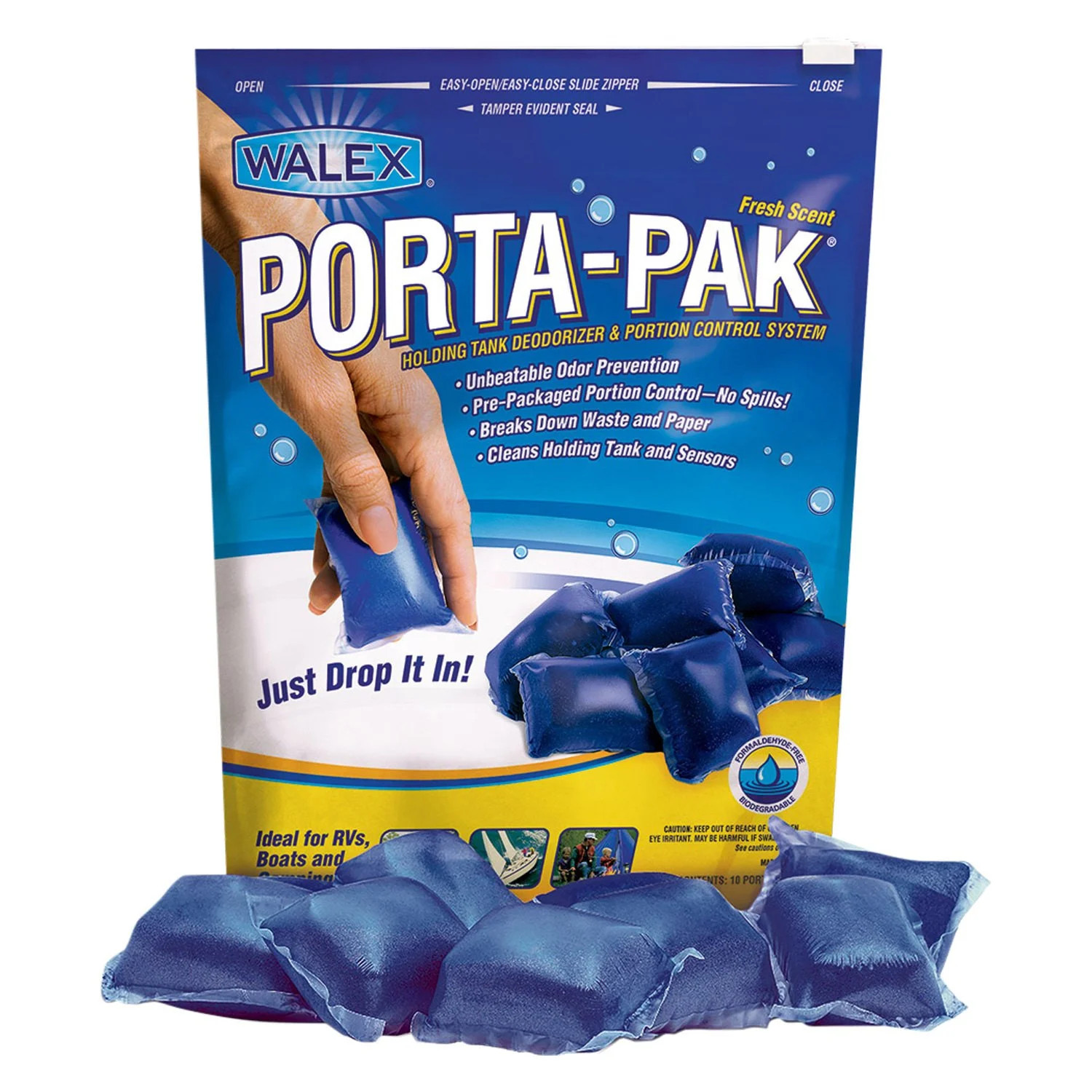 Walex PPRV10 Porta-Pak 1.7 oz. Fresh Holding Tank Treatment 10 Pieces
