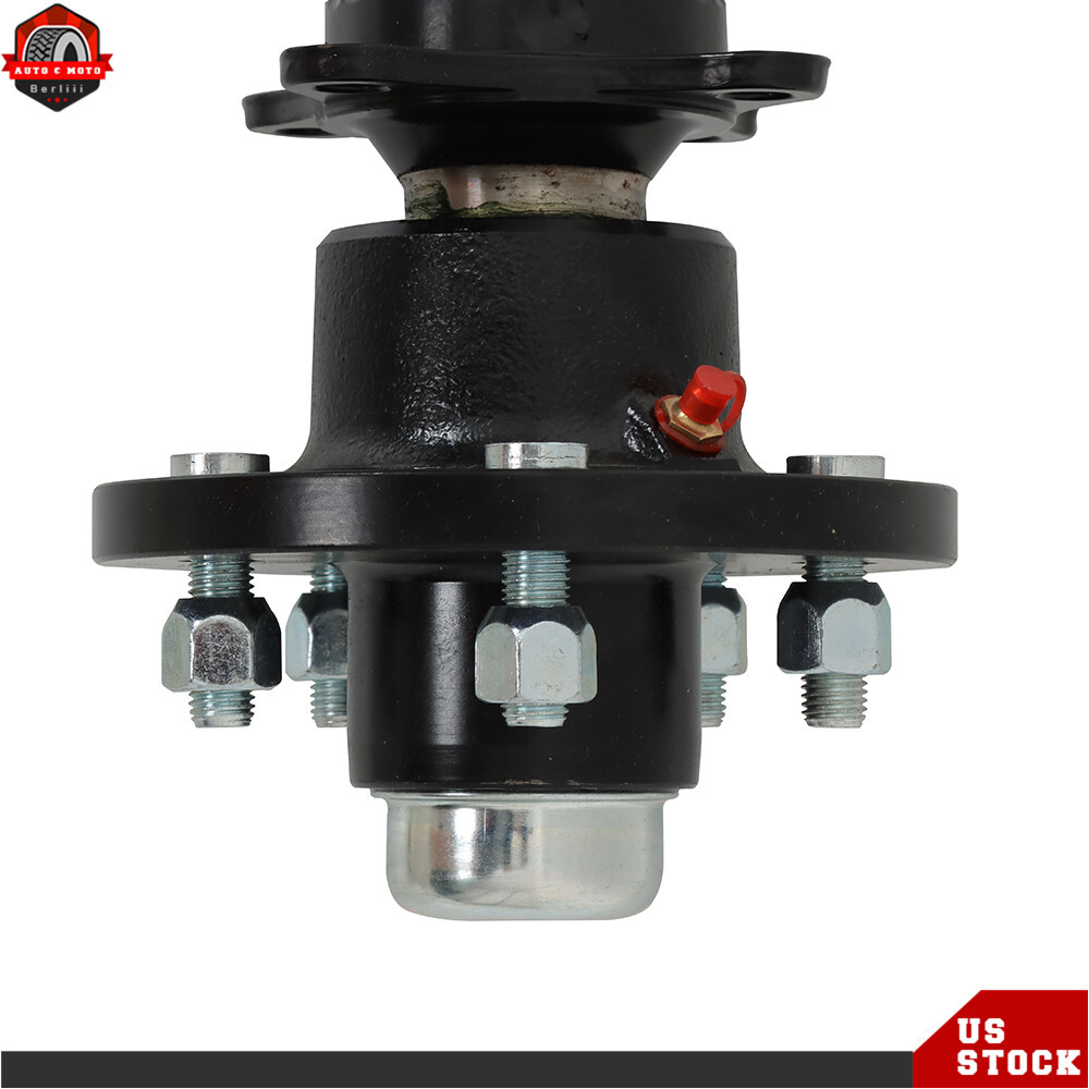 3.5K Trailer Axle 5 lug 73″ HF 58″ Spring Center 60″ with U Bolt Kit 5 on 4.5″