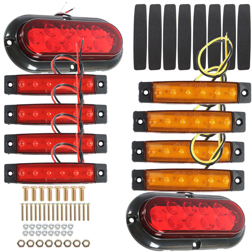 Waterproof Rear Upgrade LED Submersible Truck Boat Trailer Marker Tail Light Kit