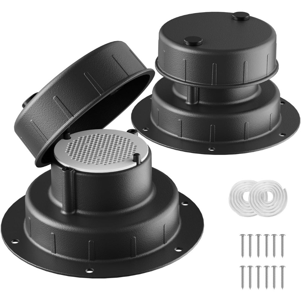 2Pack RV Plumbing Vent Cap Aluminum Roof Sewer Cover Caps for 1 to 2 3/8 in Pipe