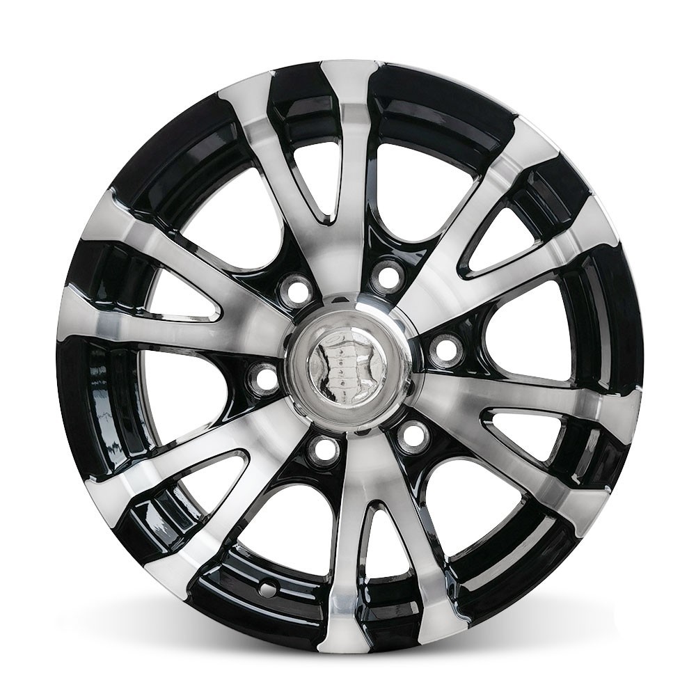1pack Aluminum Trailer Rim 15×6″6lug on5.5-2830 lbs Load, Free Center Cap