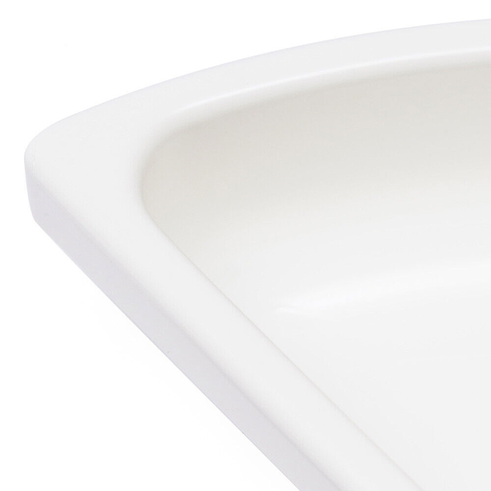 RV Caravan White Triangular Sink Basin Bathroom ABS Corner Sink Wall Mounted NEW