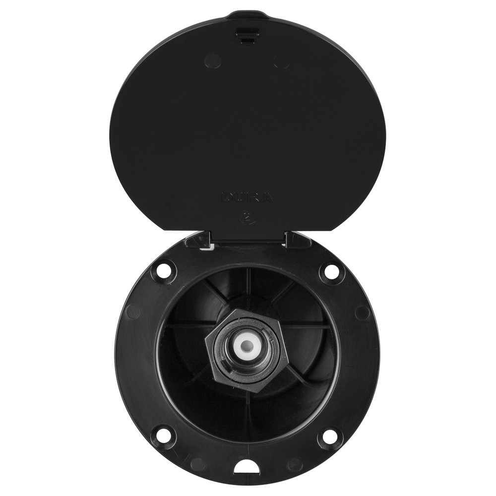 Dura Faucet DF-SA184-BK RV Outdoor Exterior Utility Spray Dock Port with Quick