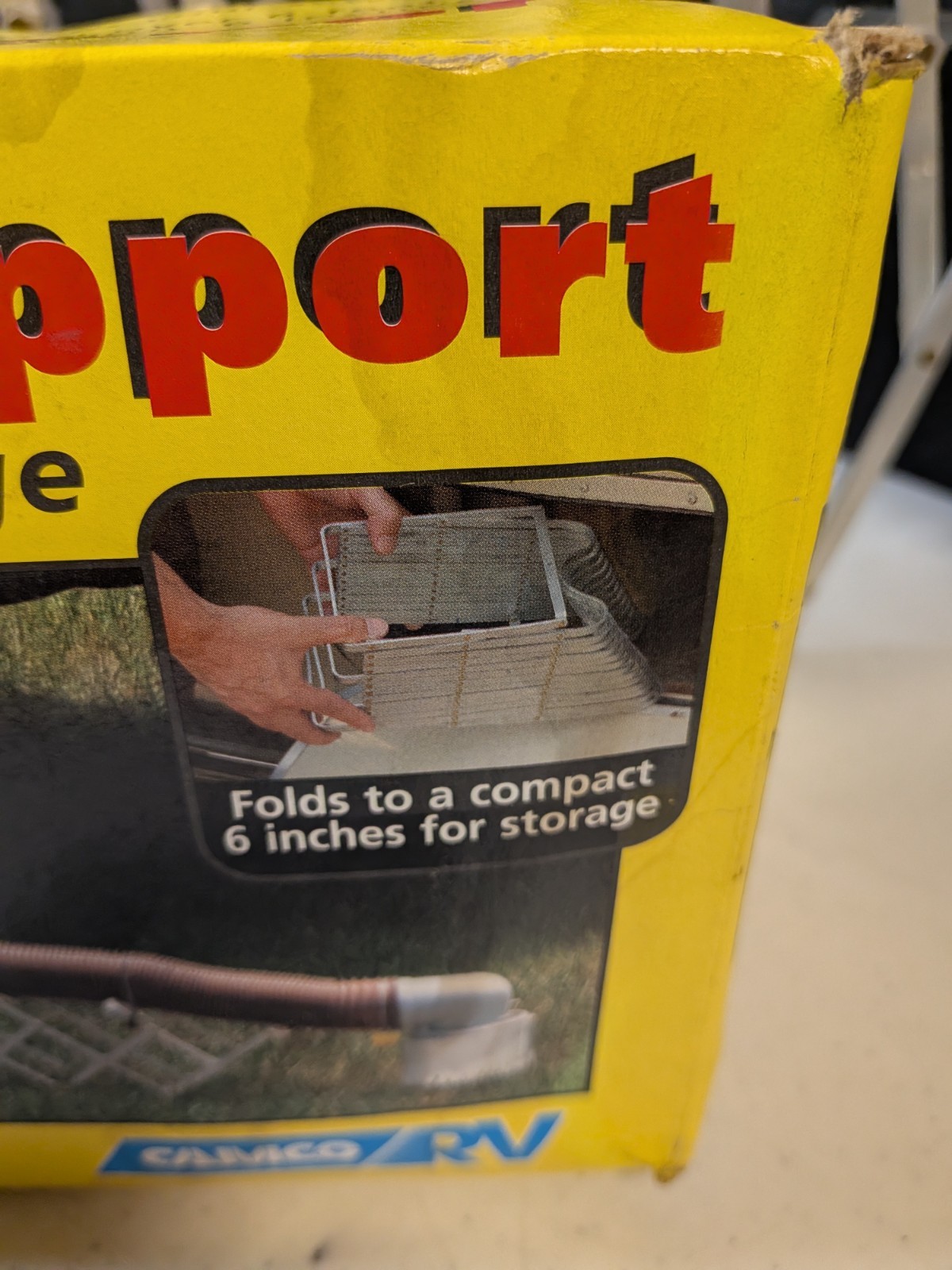 Camco RV Sewer Hose Support Silver Alum Trouble Free Drainage 6′ Original Box