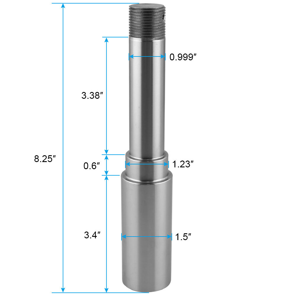 Round BT8 Trailer Spindle 1.25″ Shank Kit for 2000lb axles use L44643 L44610